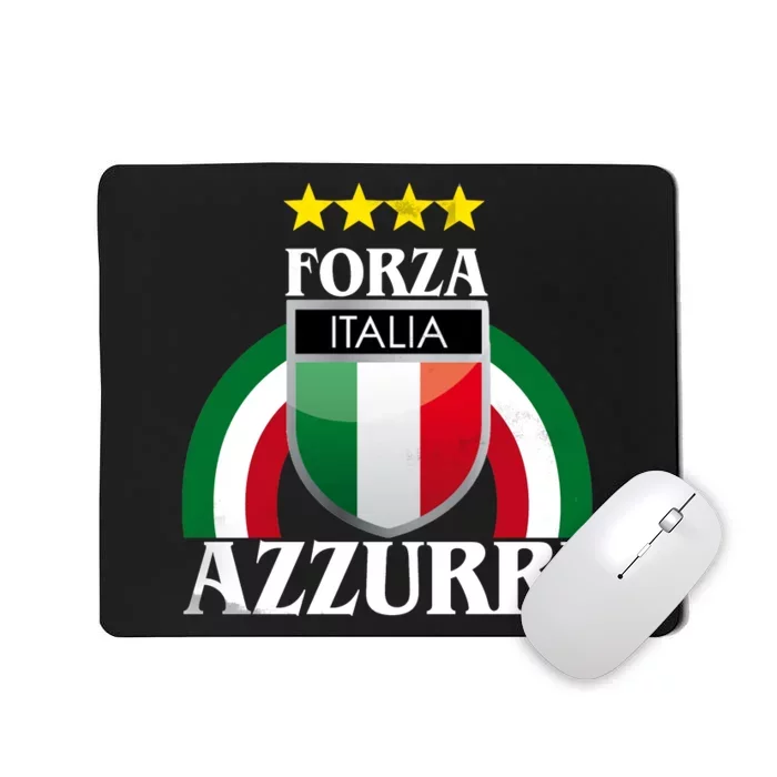 Forza Azzurri Italia Soccer Italian Team Flag 2021 Mousepad