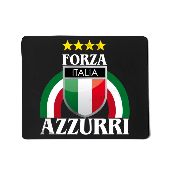 Forza Azzurri Italia Soccer Italian Team Flag 2021 Mousepad