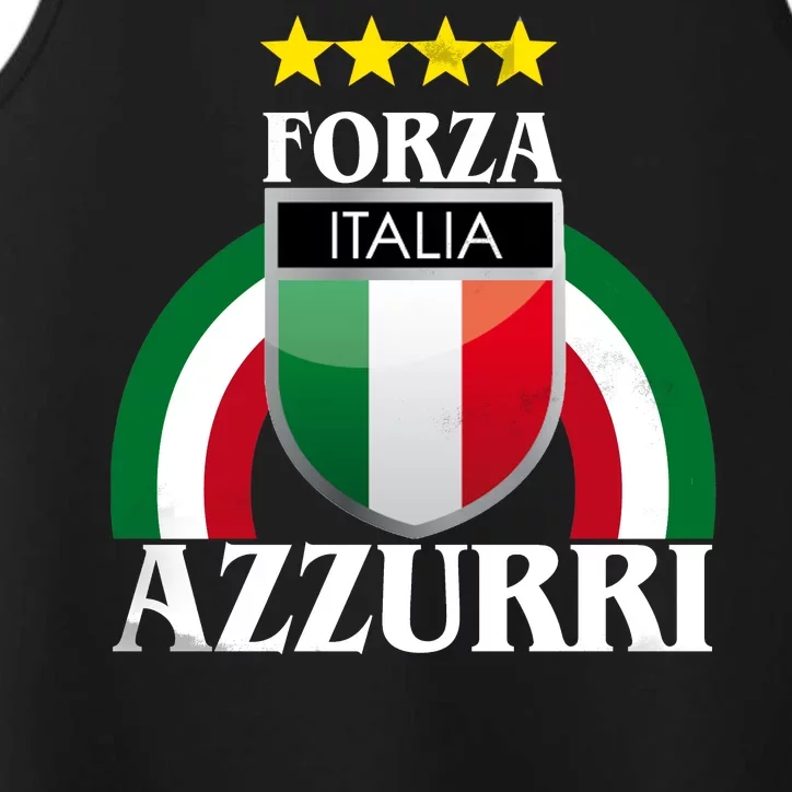 Forza Azzurri Italia Soccer Italian Team Flag 2021 Performance Tank