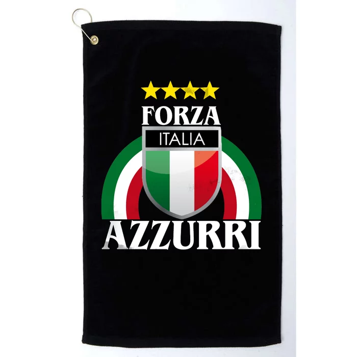 Forza Azzurri Italia Soccer Italian Team Flag 2021 Platinum Collection Golf Towel