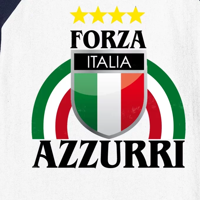 Forza Azzurri Italia Soccer Italian Team Flag 2021 Baseball Sleeve Shirt