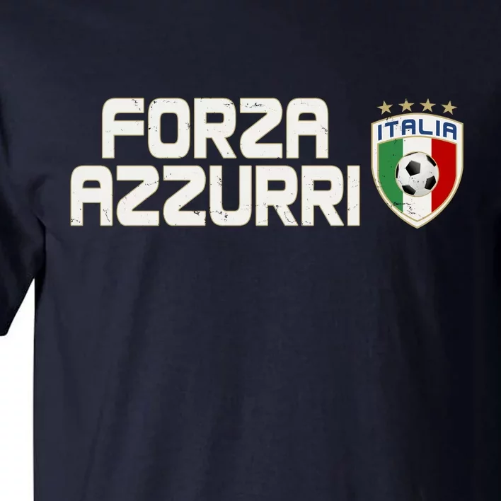 Forza Azzurri Italy Italia Soccer Team Fan Logo Tall T-Shirt