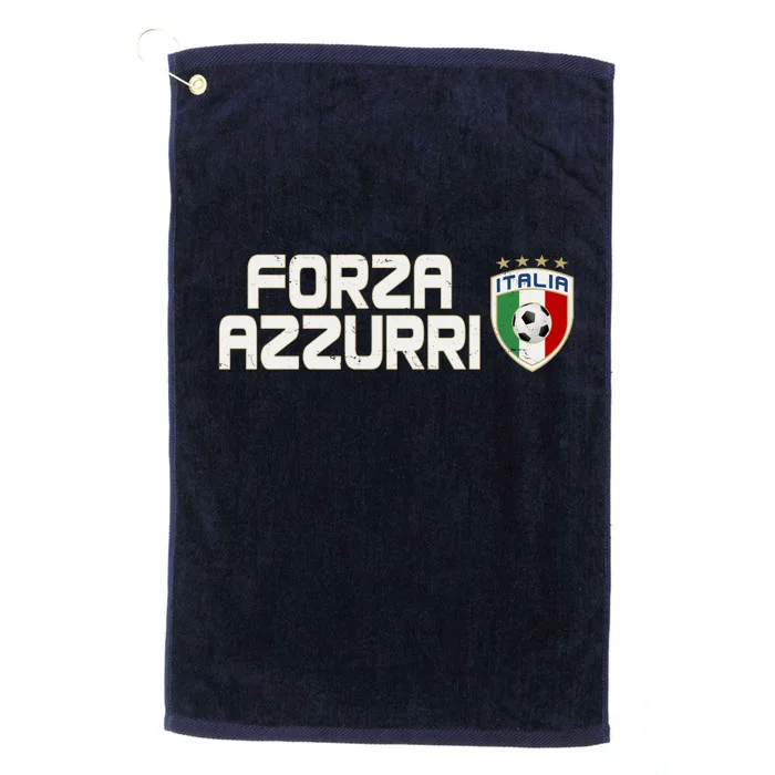 Forza Azzurri Italy Italia Soccer Team Fan Logo Platinum Collection Golf Towel