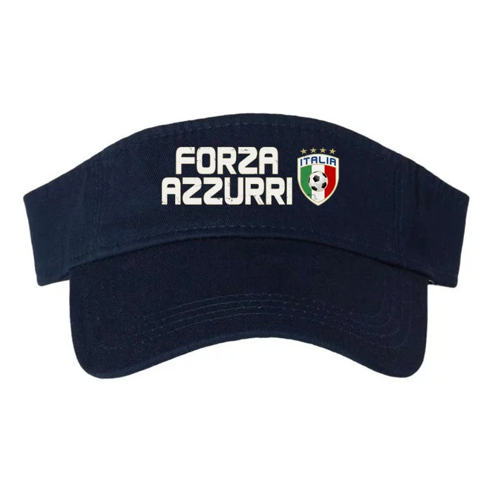 Forza Azzurri Italy Italia Soccer Team Fan Logo Valucap Bio-Washed Visor