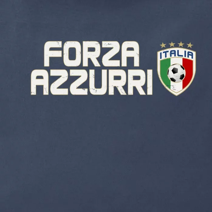 Forza Azzurri Italy Italia Soccer Team Fan Logo Zip Tote Bag