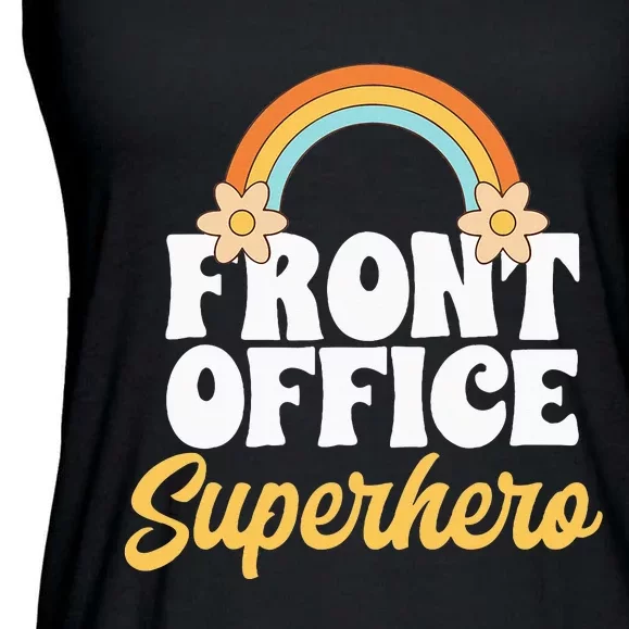 Front Office Superhero Secretary Administrative Assistant Ladies Essential Flowy Tank