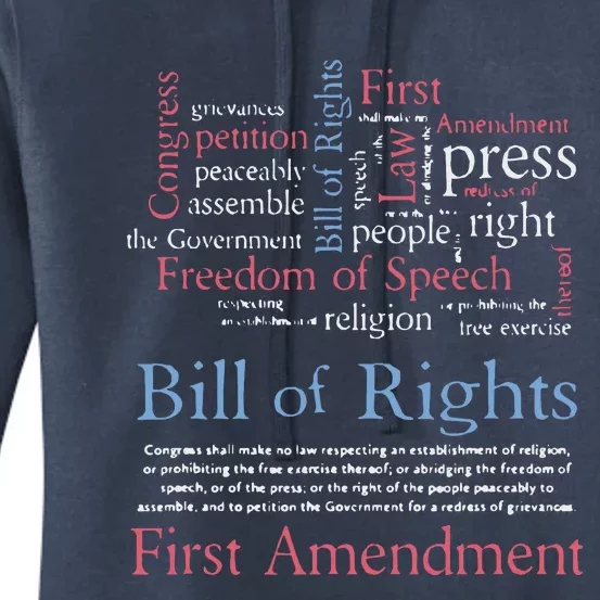 Freedom Of Speech American Bill Of Rights 1st Amendment Women's Pullover Hoodie