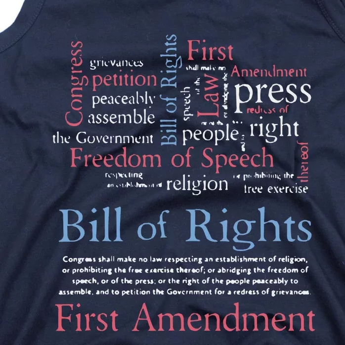 Freedom Of Speech American Bill Of Rights 1st Amendment Tank Top