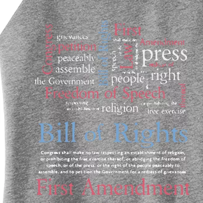 Freedom Of Speech American Bill Of Rights 1st Amendment Women’s Perfect Tri Rocker Tank