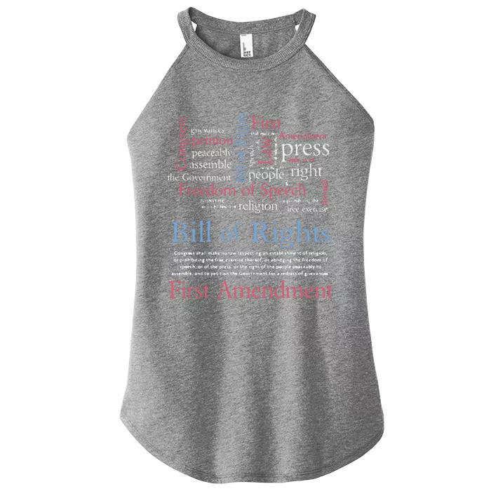 Freedom Of Speech American Bill Of Rights 1st Amendment Women’s Perfect Tri Rocker Tank