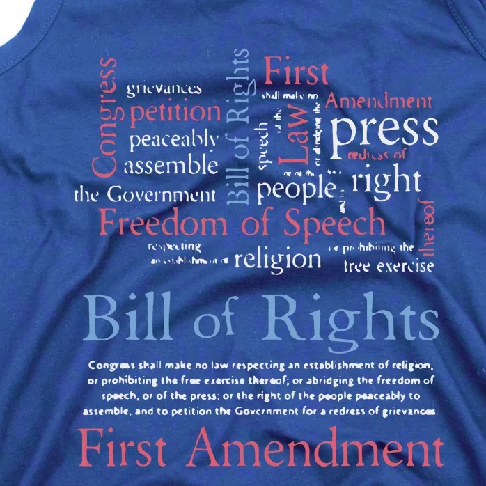 Freedom Of Speech American Bill Of Rights 1st Amendment Tank Top