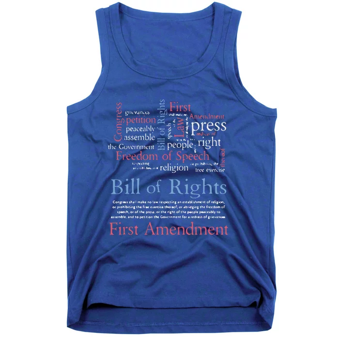 Freedom Of Speech American Bill Of Rights 1st Amendment Tank Top