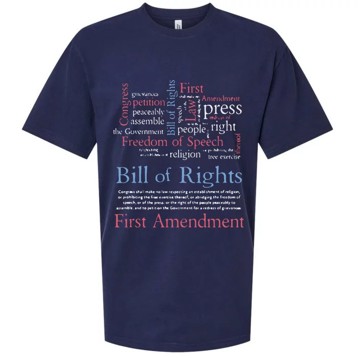 Freedom Of Speech American Bill Of Rights 1st Amendment Sueded Cloud Jersey T-Shirt