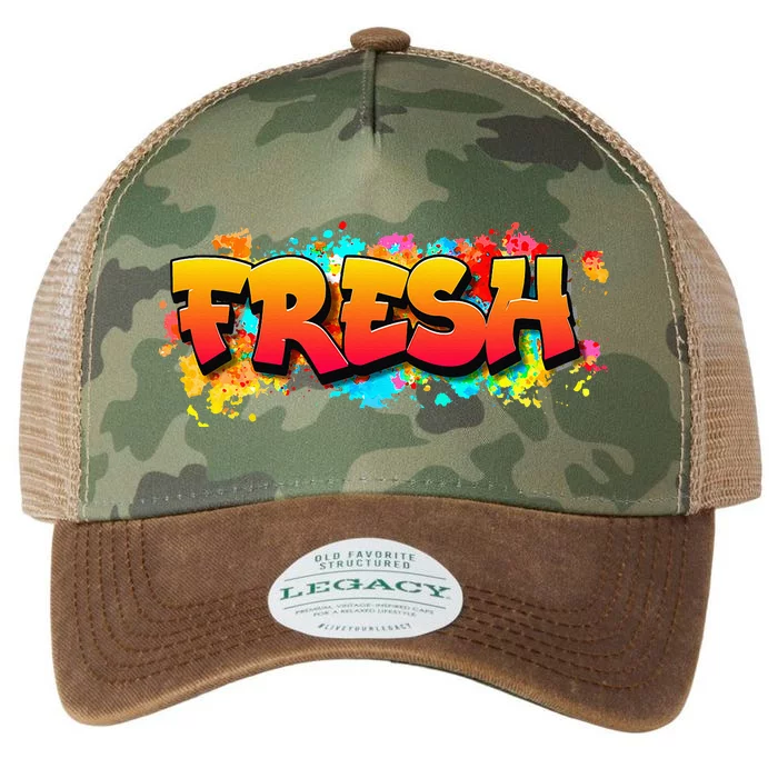 Fresh Old School Graffiti Style Funny Graffiti Graphic Legacy Tie Dye Trucker Hat