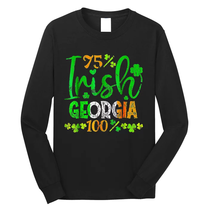 Full Of Shenanigans St Patrick's Day Orca Fish Clovers Long Sleeve Shirt