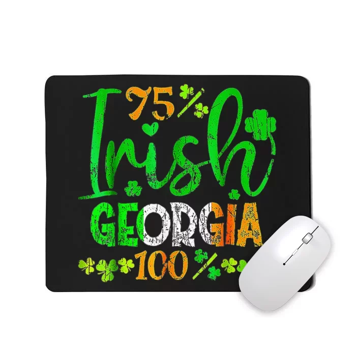 Full Of Shenanigans St Patrick's Day Orca Fish Clovers Mousepad