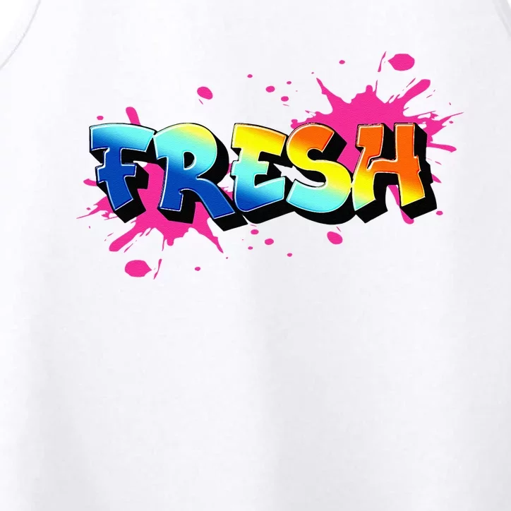 Fresh Old School Graffiti Style Funny Graffiti Graphic Performance Tank