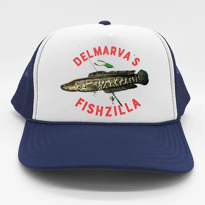 Fun Outdoors Snakehead Fishzilla Fishing Trucker Hat