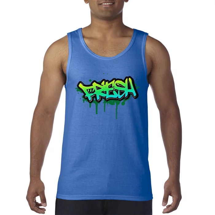 Fresh Old School Graffiti Style Funny Graffiti Graphic Tank Top