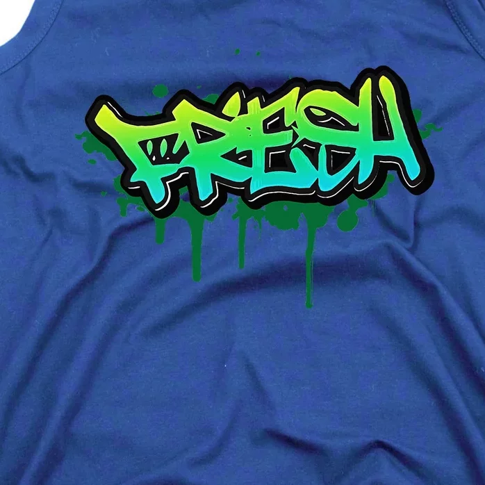 Fresh Old School Graffiti Style Funny Graffiti Graphic Tank Top