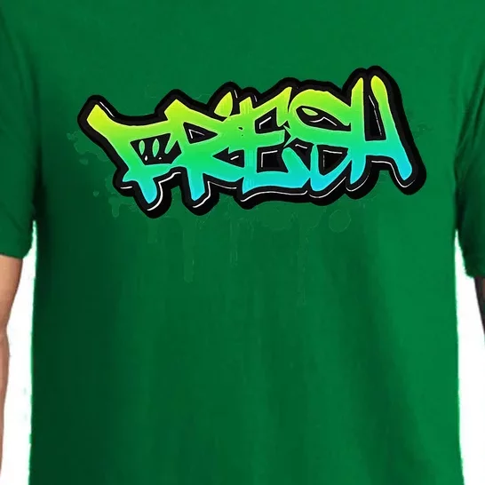 Fresh Old School Graffiti Style Funny Graffiti Graphic Pajama Set