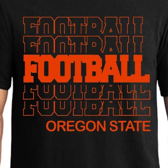 Football Oregon State In Modern Stacked Lettering Pajama Set