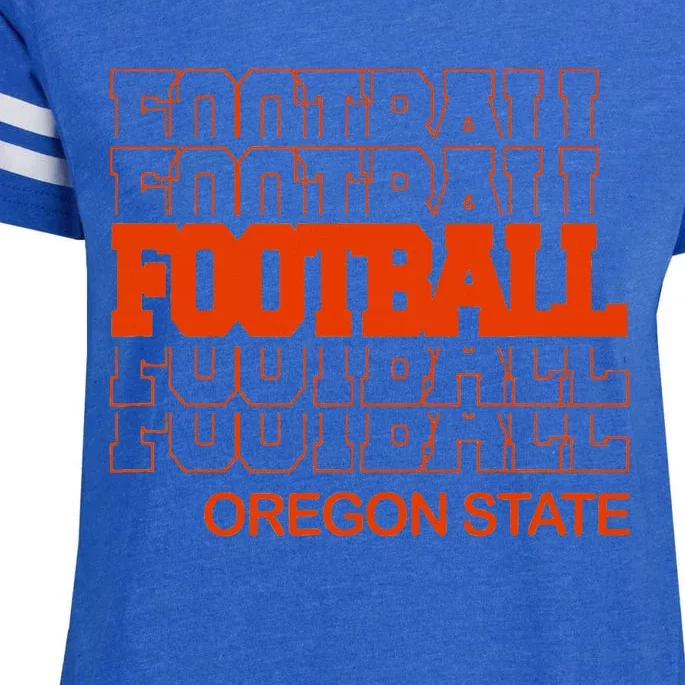 Football Oregon State In Modern Stacked Lettering Enza Ladies Jersey Football T-Shirt