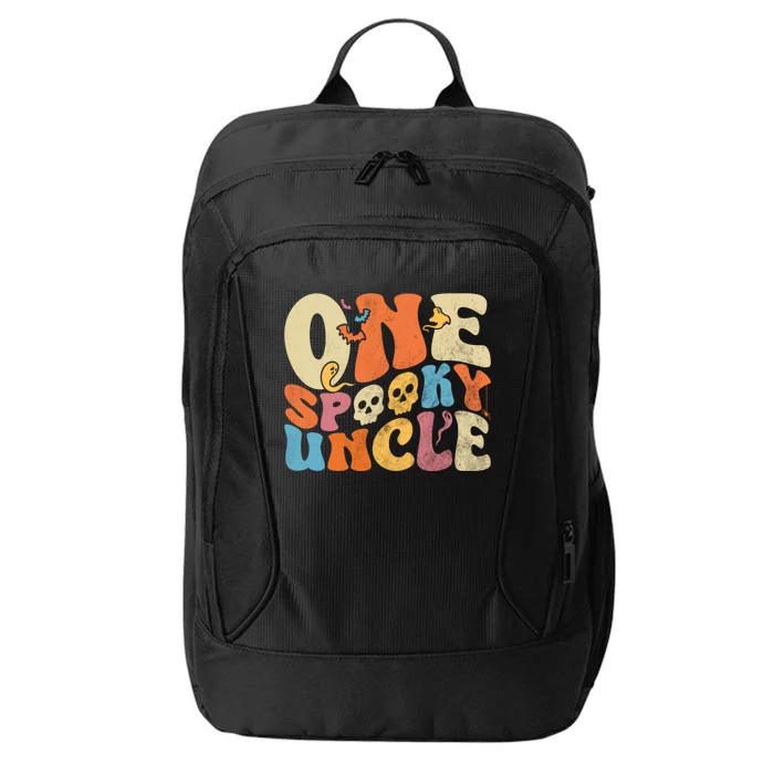 Funny One Spooky Uncle Groovy Cool Halloween Costume City Backpack