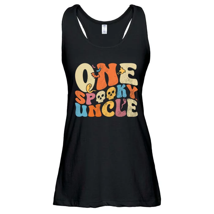 Funny One Spooky Uncle Groovy Cool Halloween Costume Ladies Essential Flowy Tank