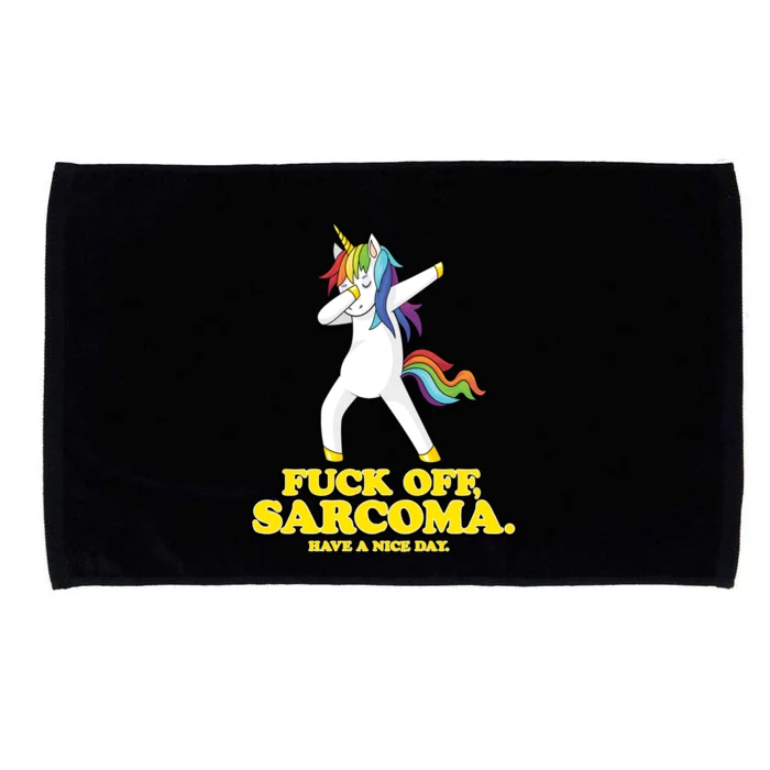 Fuck Off Sarcoma Funny Cancer Survivor Quote Unicorn Great Gift Microfiber Hand Towel