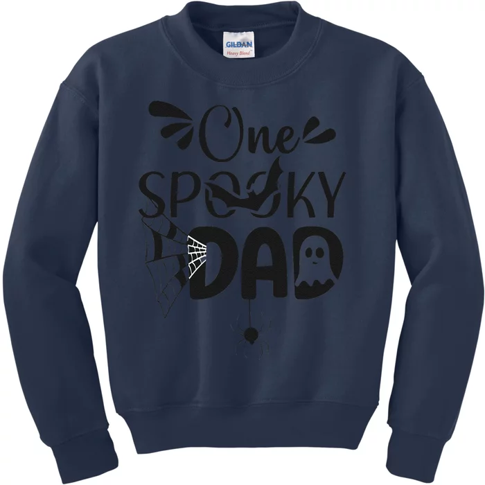 Funny One Spooky Dad Halloween Costume Family Matching Kids Sweatshirt