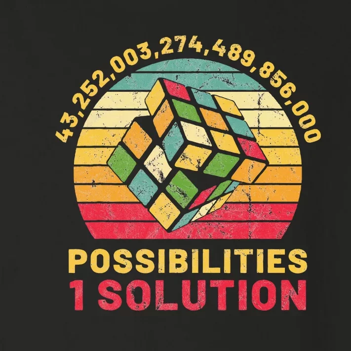 Funny One Solution Speed Cubing Retro Math Toddler Long Sleeve Shirt