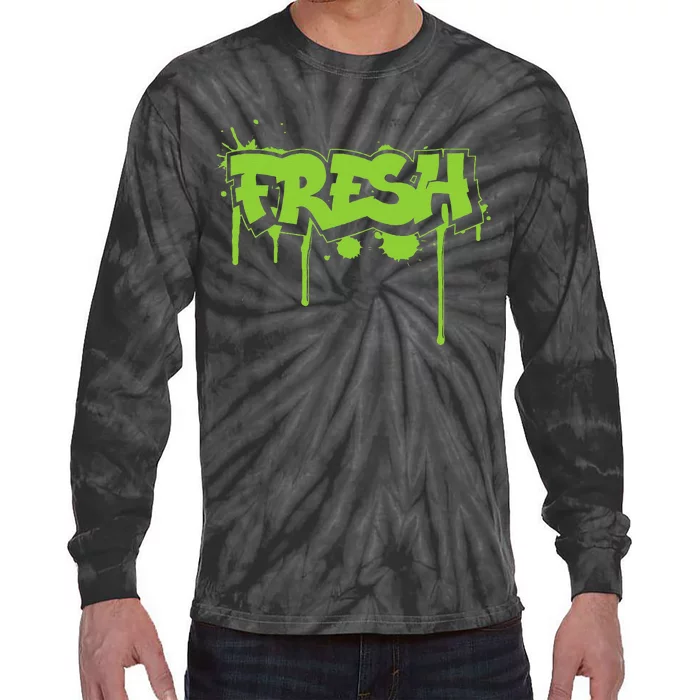 Fresh Old School Graffiti Style Funny Graffiti Graphic Tie-Dye Long Sleeve Shirt