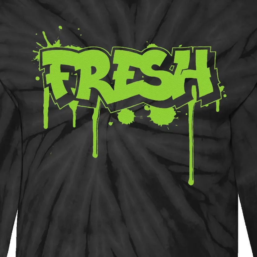 Fresh Old School Graffiti Style Funny Graffiti Graphic Tie-Dye Long Sleeve Shirt