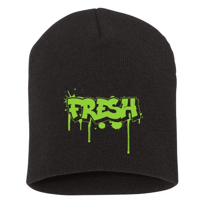 Fresh Old School Graffiti Style Funny Graffiti Graphic Short Acrylic Beanie