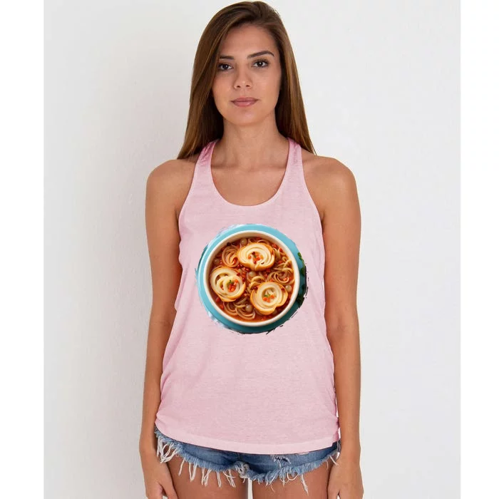 French Onion Soup Women's Knotted Racerback Tank