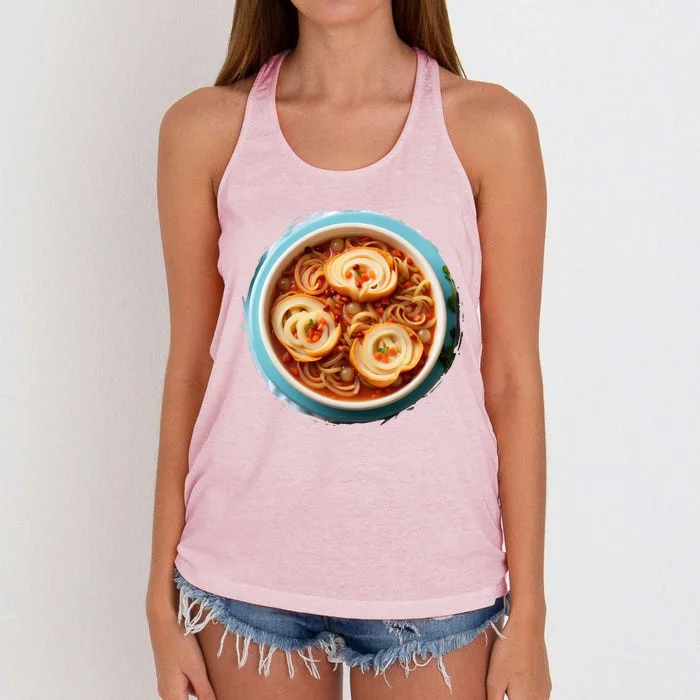 French Onion Soup Women's Knotted Racerback Tank