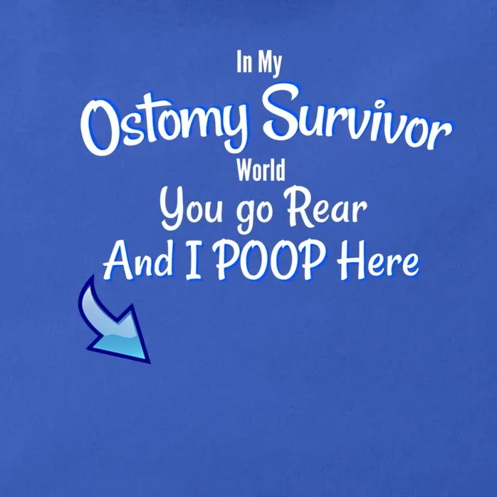 Funny Ostomy Survivor I Poop Here Stoma Bag Colon Cancer Gift Zip Tote Bag