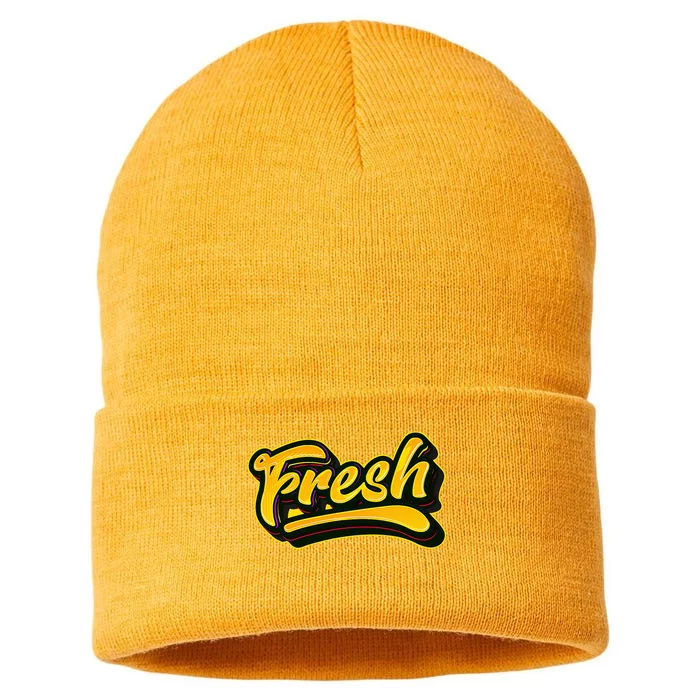 Fresh Old School Graffiti Style Funny Graffiti Sustainable Knit Beanie