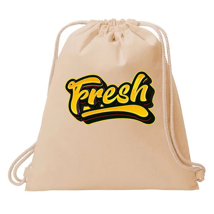 Fresh Old School Graffiti Style Funny Graffiti Drawstring Bag