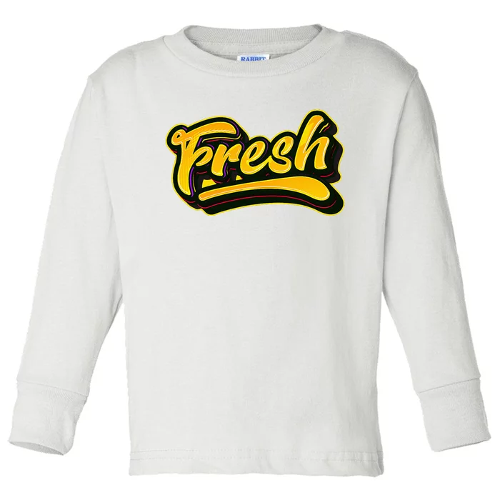 Fresh Old School Graffiti Style Funny Graffiti Toddler Long Sleeve Shirt