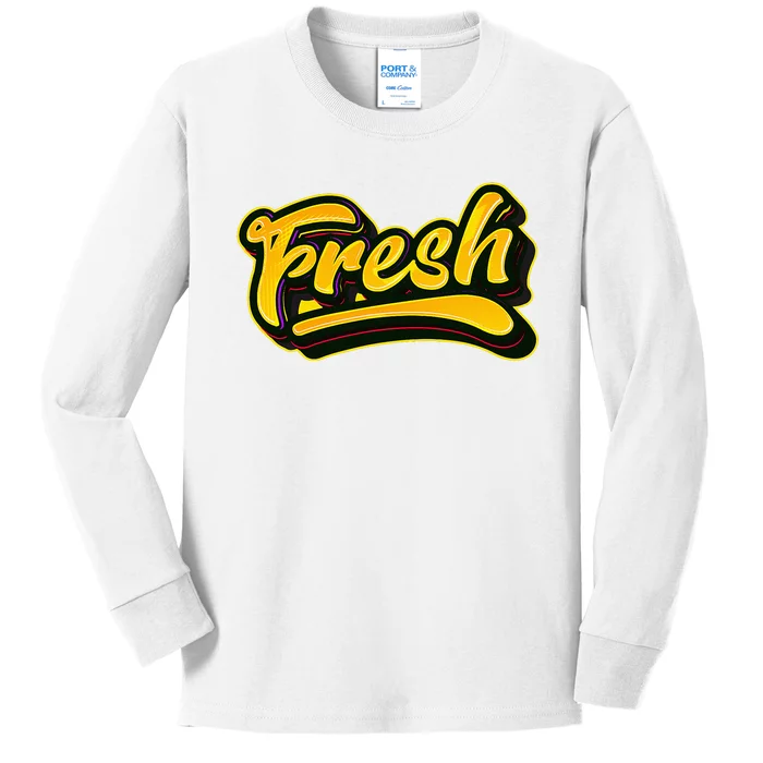 Fresh Old School Graffiti Style Funny Graffiti Kids Long Sleeve Shirt