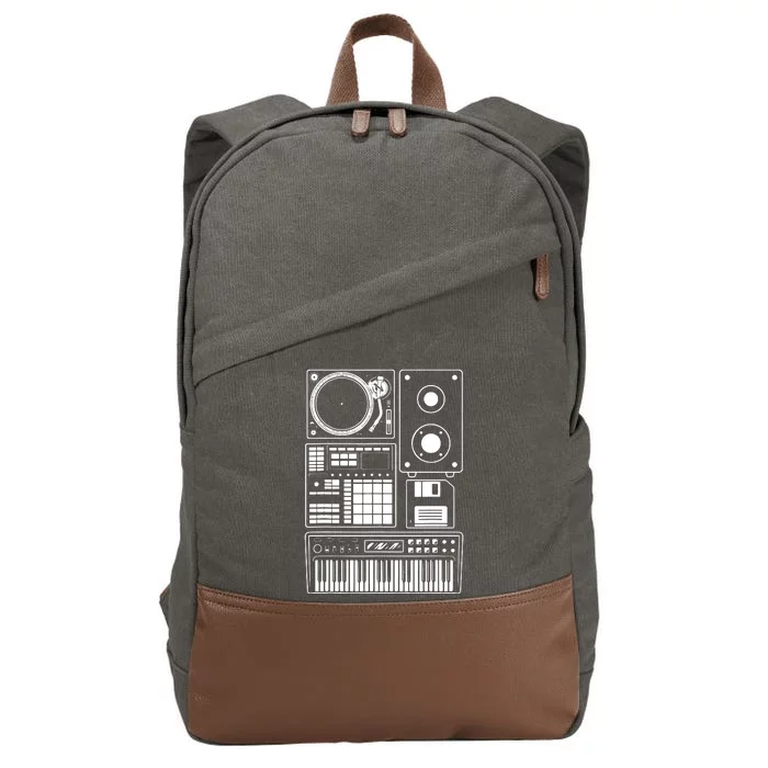 Funny Old School Hip Hop Rapper Beat Maker Rap Music Cotton Canvas Backpack