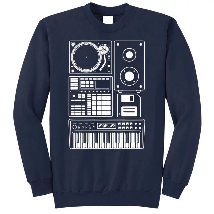 Funny Old School Hip Hop Rapper Beat Maker Rap Music Tall Sweatshirt