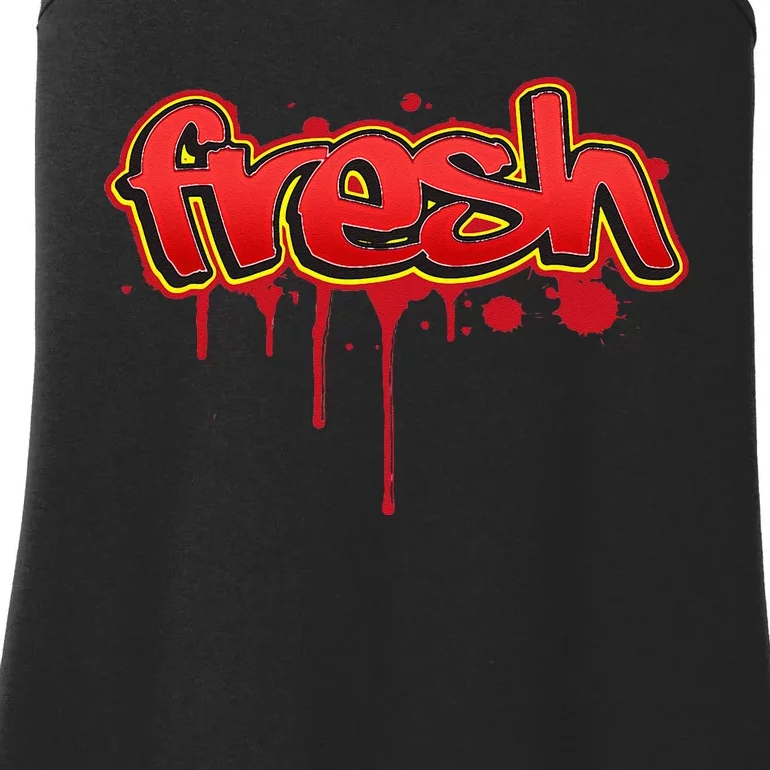 Fresh Old School Graffiti Style Funny Graffiti Graphic Ladies Essential Tank