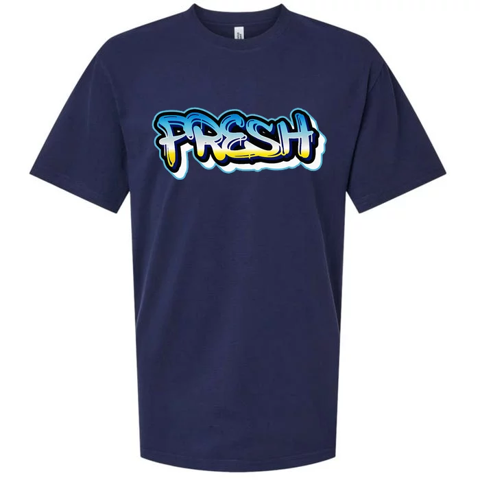 Fresh Old School Graffiti Style Funny Graffiti Graphic Sueded Cloud Jersey T-Shirt