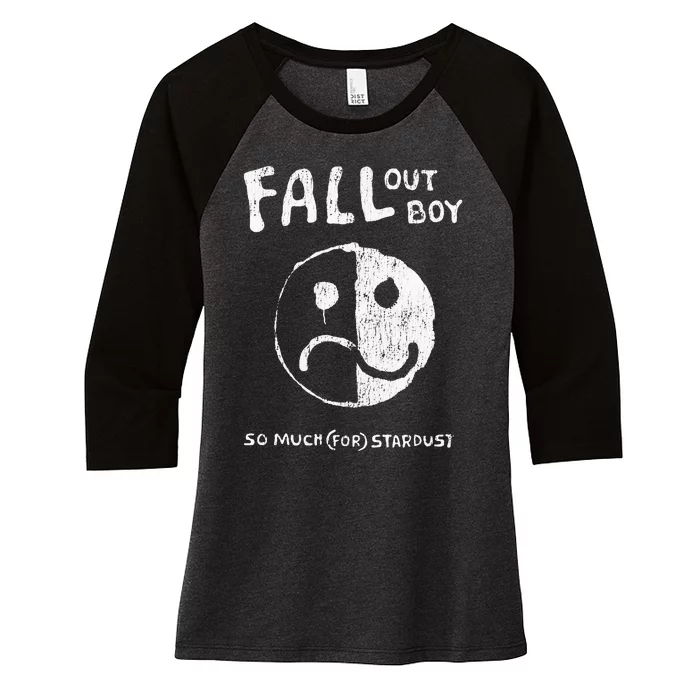 Fall Out Smiley Women's Tri-Blend 3/4-Sleeve Raglan Shirt