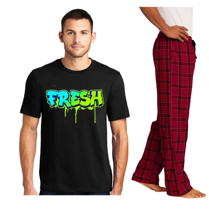 Fresh Old School Graffiti Style Funny Graffiti Graphic Pajama Set