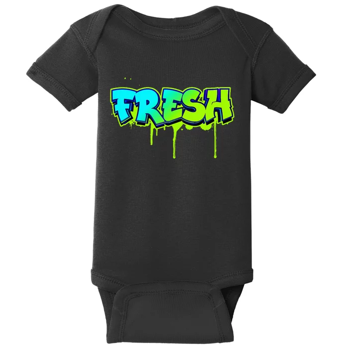 Fresh Old School Graffiti Style Funny Graffiti Graphic Baby Bodysuit