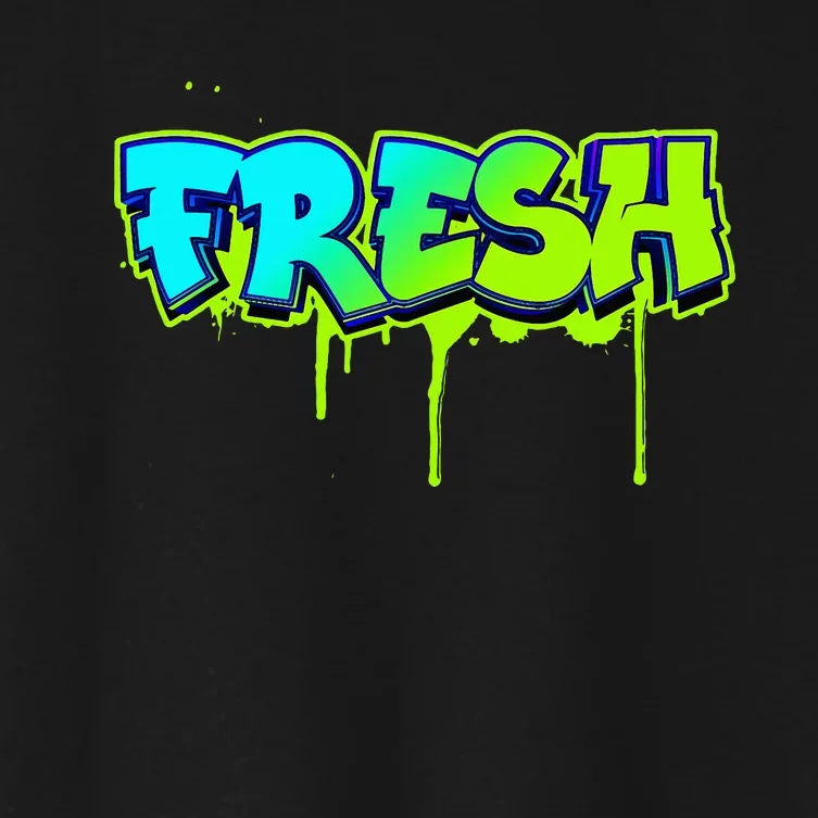 Fresh Old School Graffiti Style Funny Graffiti Graphic Women's Crop Top Tee